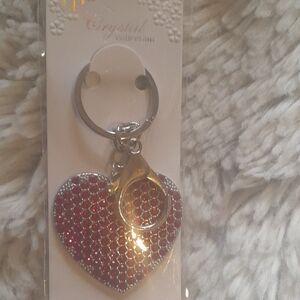 Heart Keychain with Crystals NIP